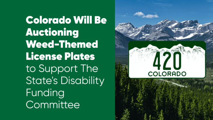 Colorado Will Be Auctioning Weed-Themed License Plates to Support The State's Disability Funding Committee