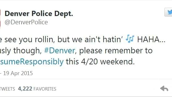 Denver Police Tweet Supportive Marijuana Message For 4/20 Rally