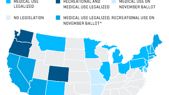 How Legalized Marijuana Is Sweeping the U.S.â€”in One Map