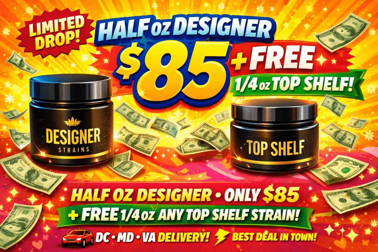 $85 1/2 Designer + Free 1/4 TopShelf!