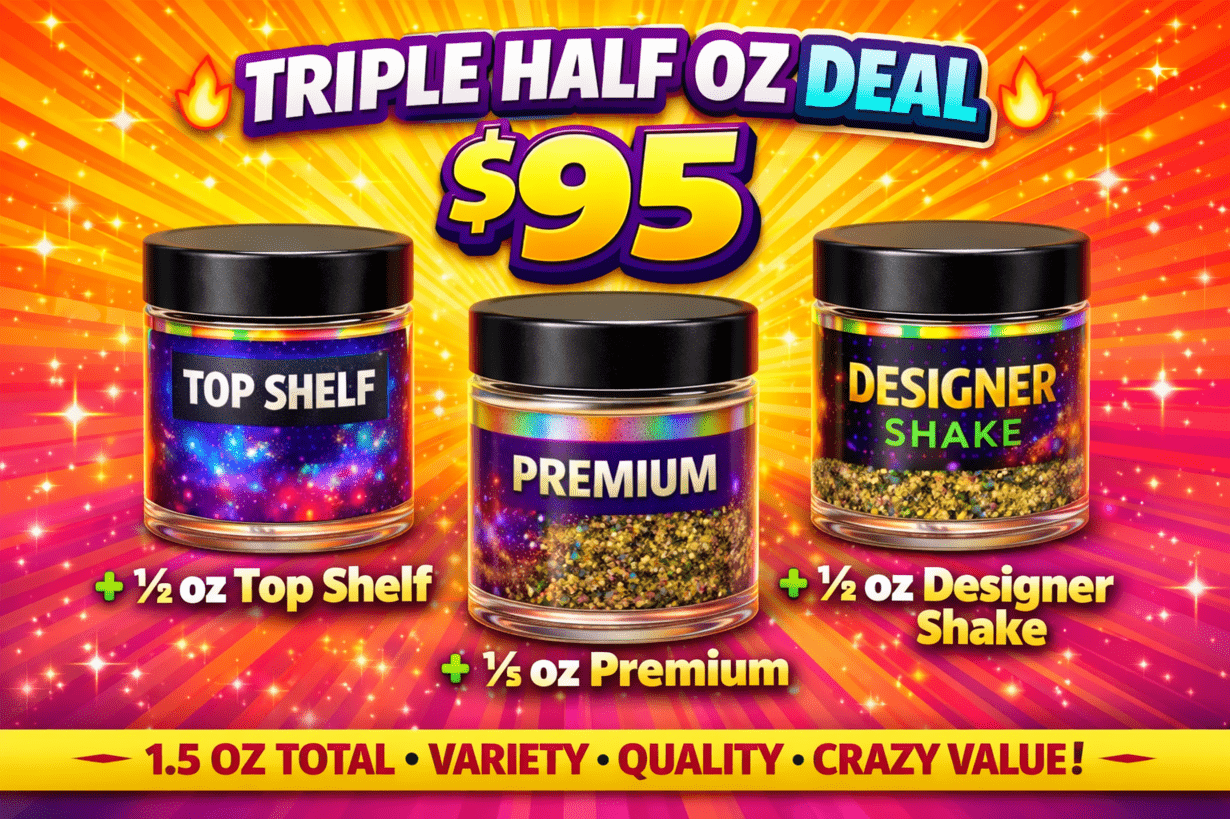 $95 1/2 TopShelf + 1/2 oz Premium + 1/2 shake