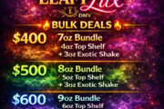 7oz for $400 4oz Top Shelf + 3oz Exotic Shake