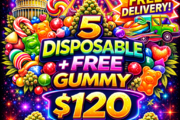 $120 FOR 4 Disposible+ free gummy