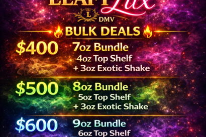 7oz for $400 4oz Top Shelf + 3oz Exotic Shake