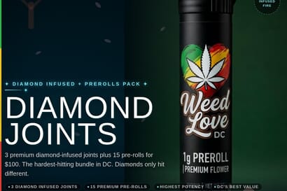 $100 3 Diamond Joints+15 PreRolls