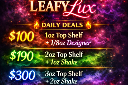 $100 – 1oz Top-Shelf + 1/8 Designer