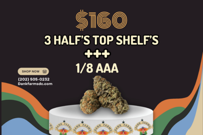 $160 3-Half’s any top-shelf plus 1/8 AA