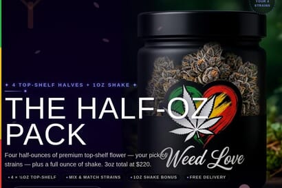 $220 4 Half TopShelf+2 oz Shake