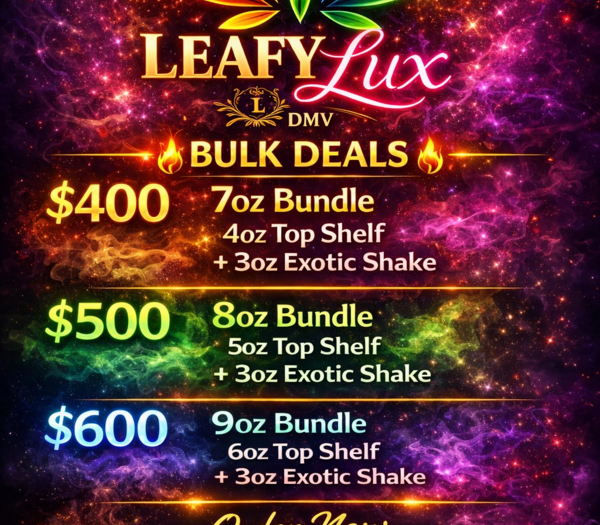 7oz for $400 4oz Top Shelf + 3oz Exotic Shake