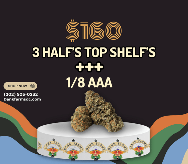 $160 3-Half’s any top-shelf plus 1/8 AA