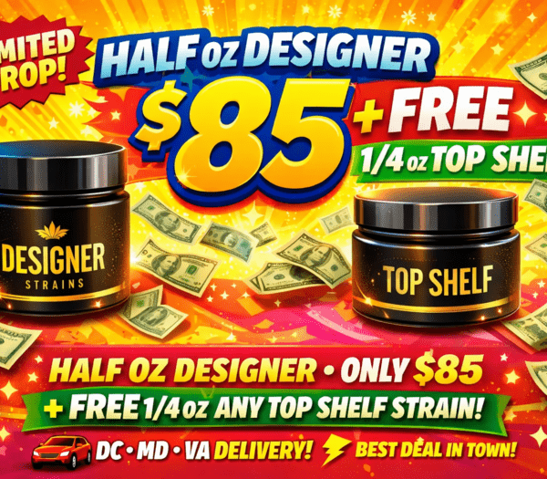 $85 1/2 Designer + Free 1/4 TopShelf!