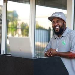 Larry will check you in with a smile.