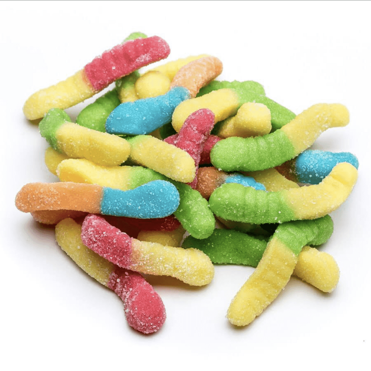 Sour tropical gummy worms