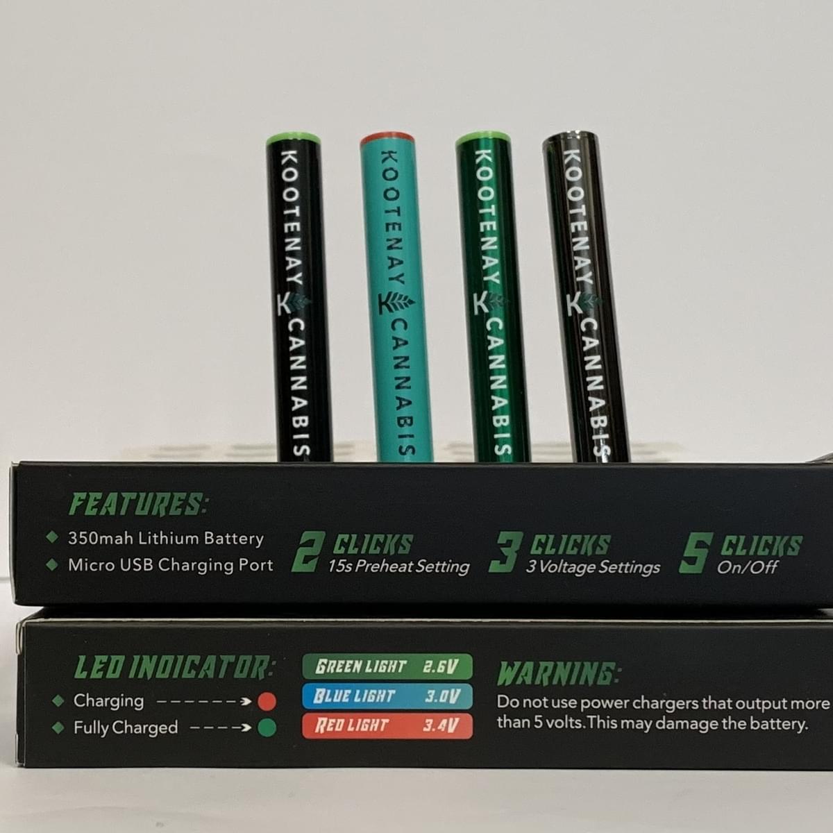 3 Stage KC Branded 510 cart battery Black