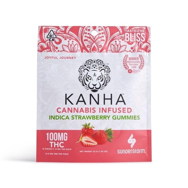 Kanha Indica Strawberry Gummies 100mg