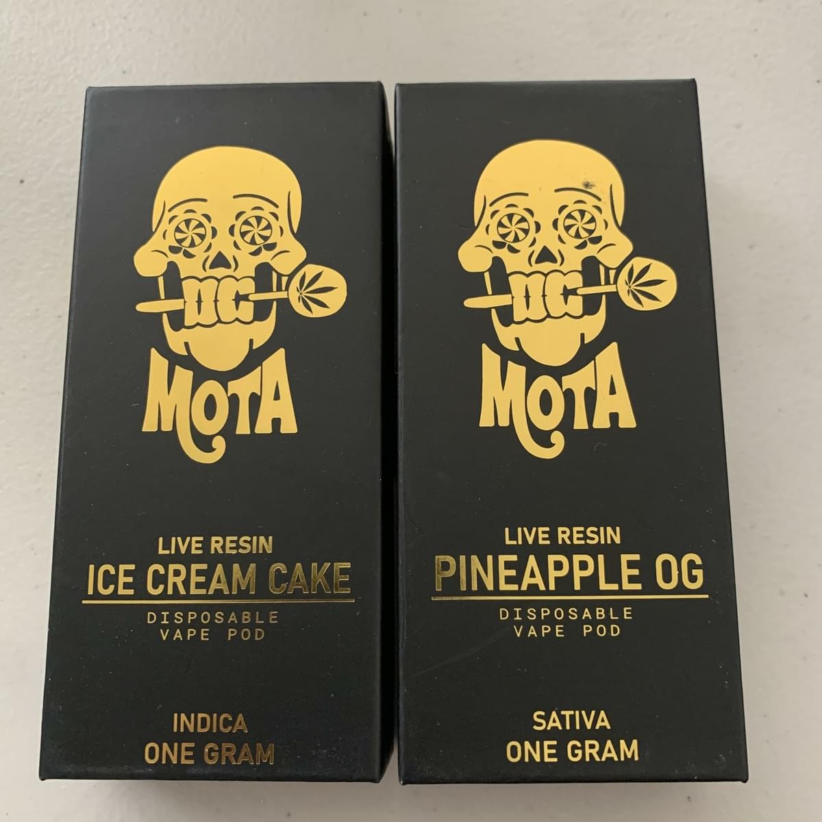 WAKE N BAKE DC MOTA LIVE RESIN CARTS (INDICA)