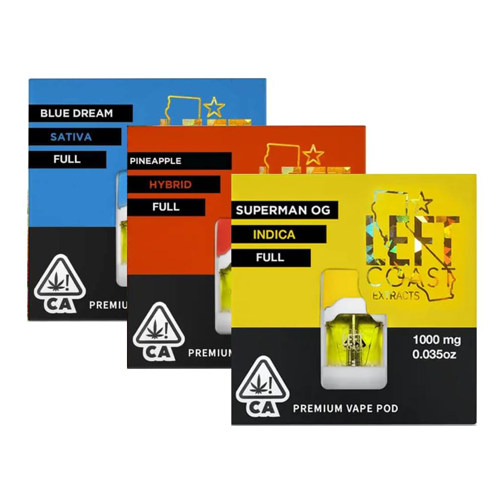 $99 for 3g Left Coast Pods (3g)(3pk)(STIIIZY COMPATIBLE)