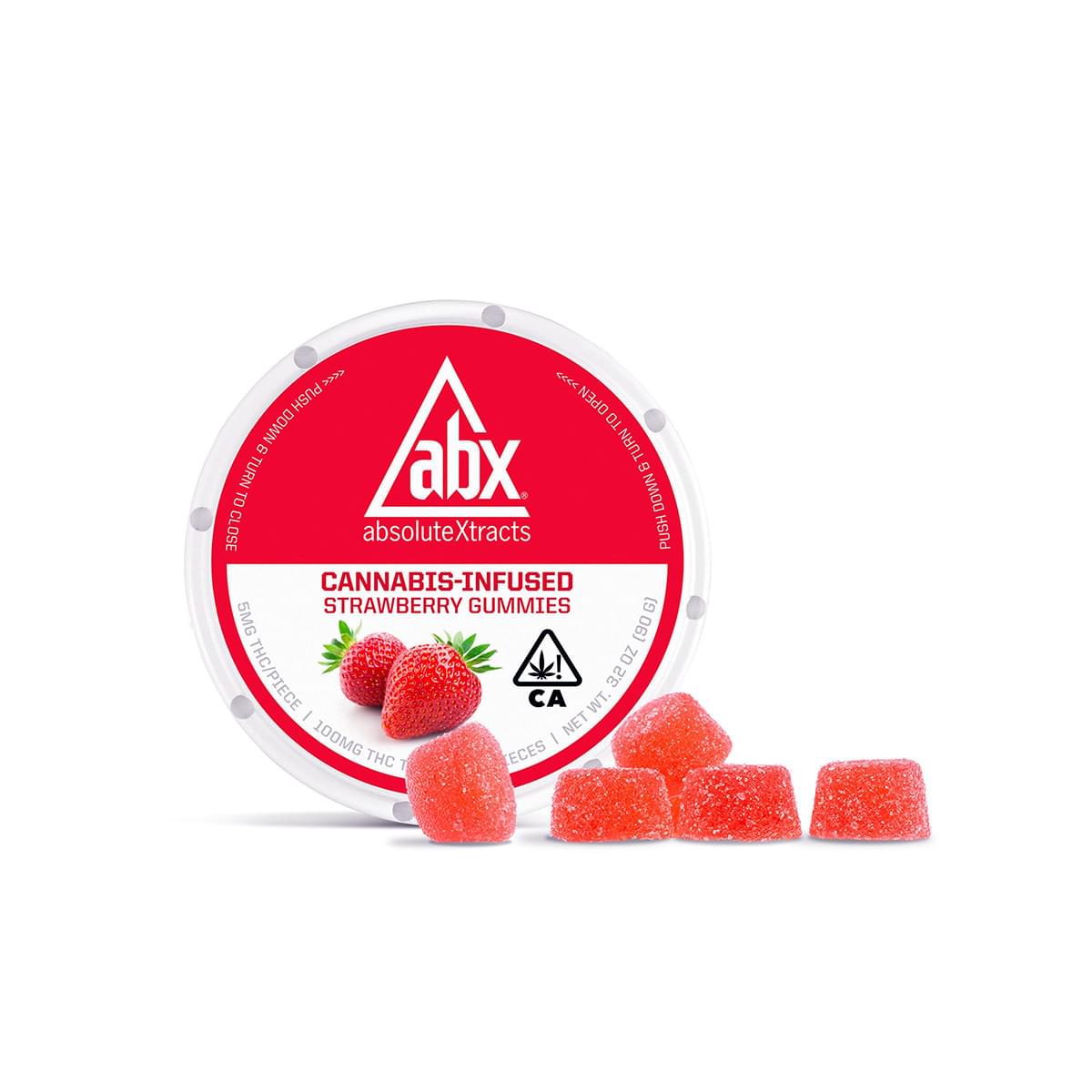 Absolute Xtracts - Vegan Gummies - Strawberry - 100 MG