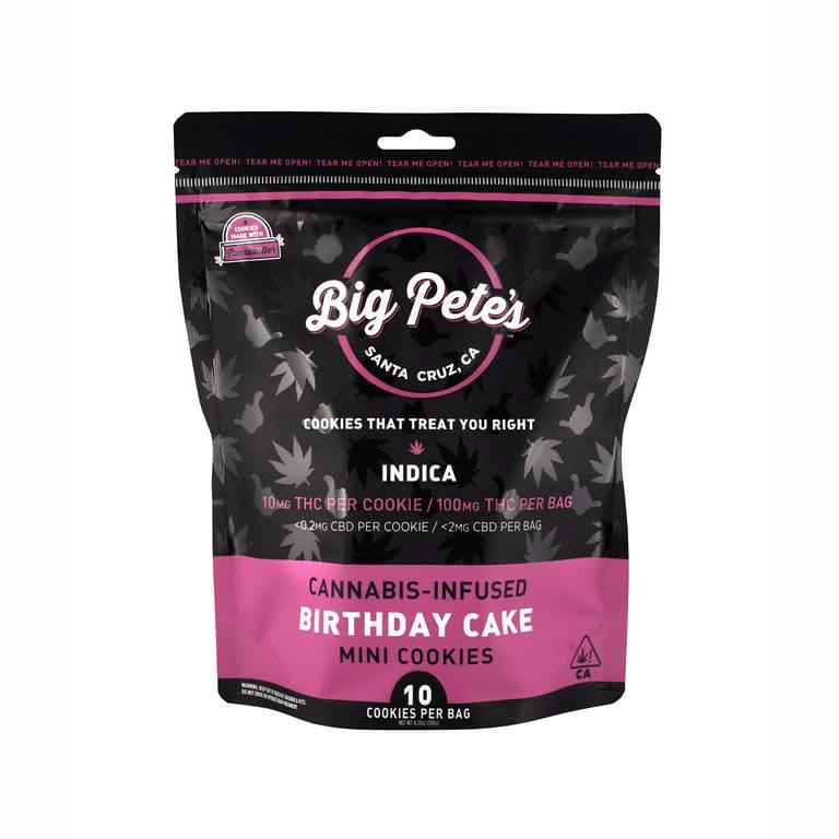 Big Pete's - Indica - Birthday Cake - 10 x 10mg Edible Cookies