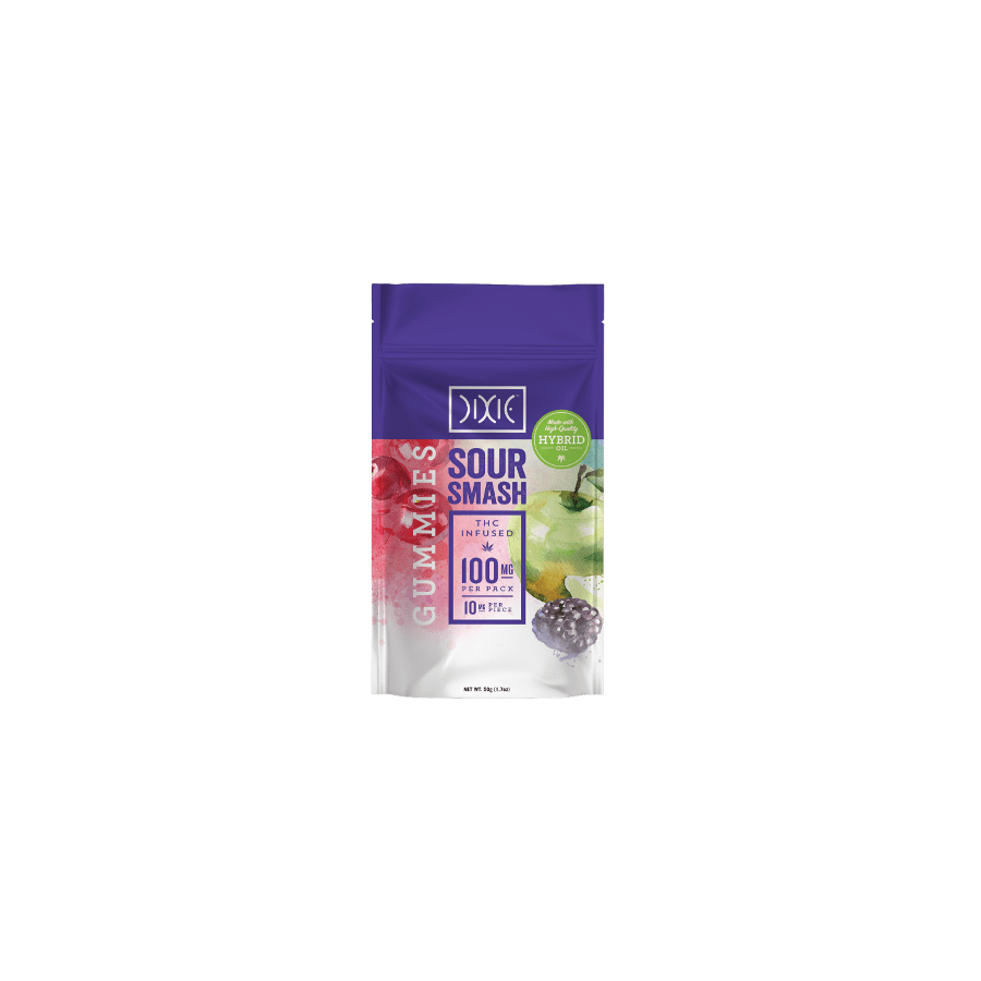 Dixie | Sour Smash Hybrid THC Gummies | 100mg