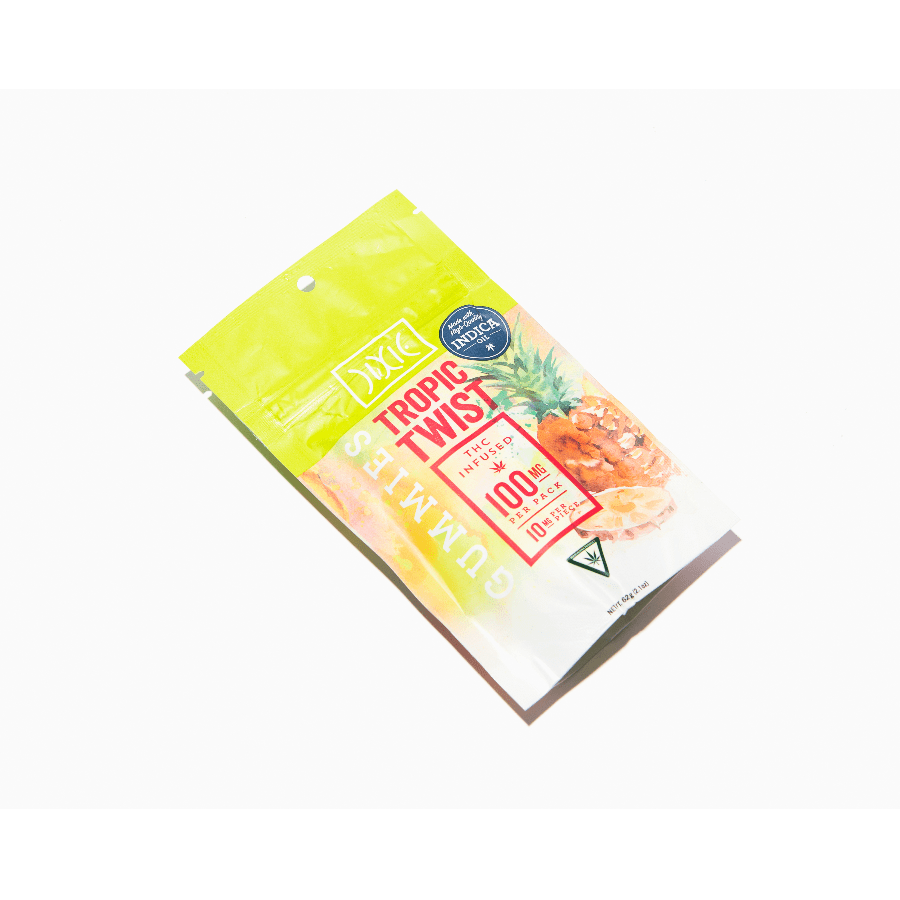 Dixie | Tropic Twist Indica THC Gummies | 100mg