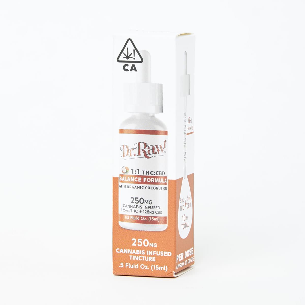 Dr. Raw Organics Balance 1:1 Tincture 15ml 250mg