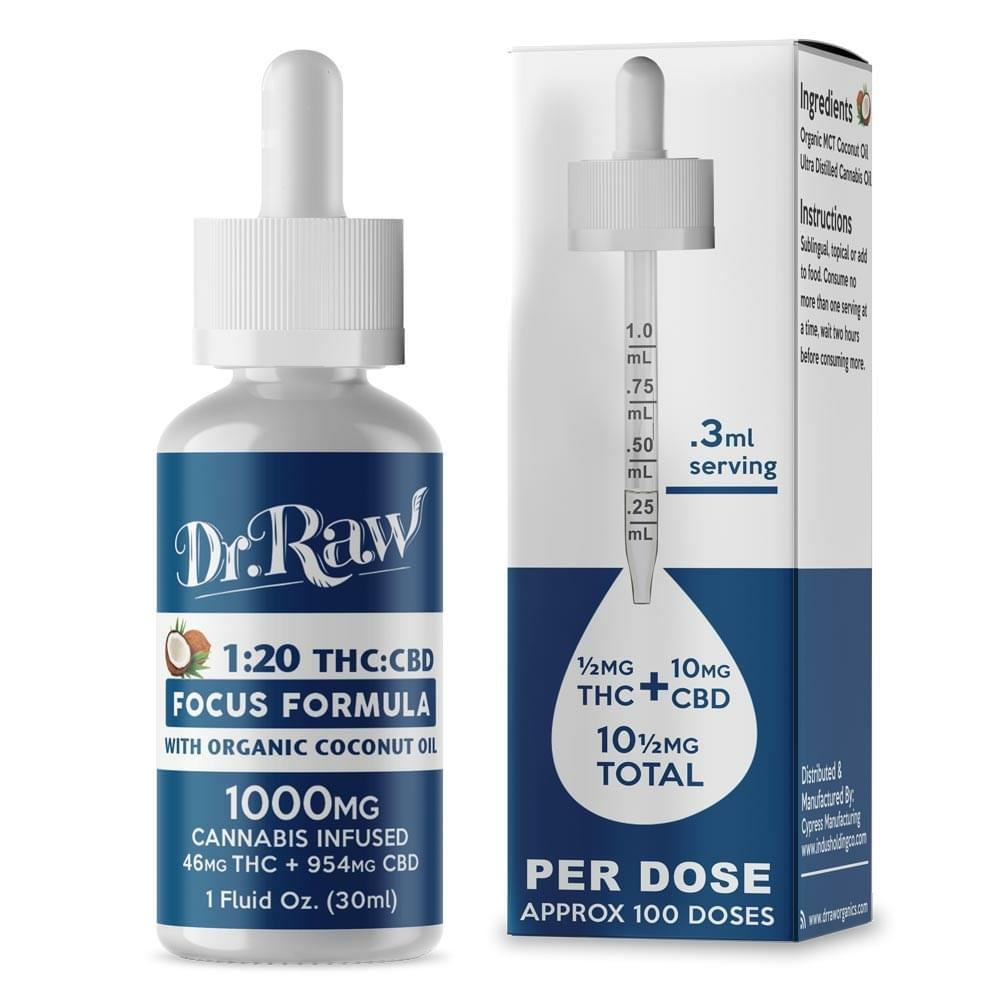 Dr. Raw Organics Focus Formula CBD Tincture 30 ml 1000mg