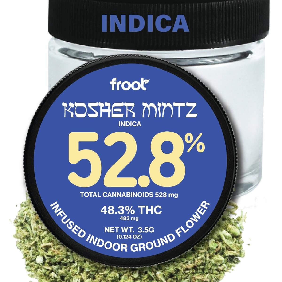 FROOT KOSHER MINTZ INFUSED INDOOR GROUND FLOWER JAR 3.5