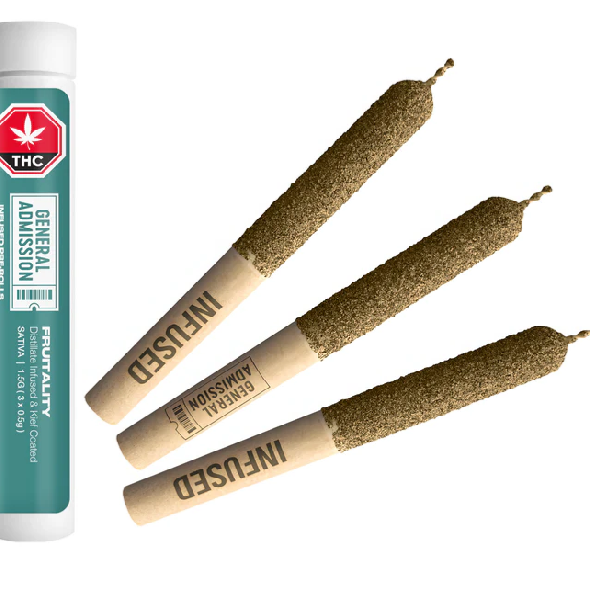 General Admission: Fruitality Distillate Infused Pre-rolls(1.5g)(3pk)