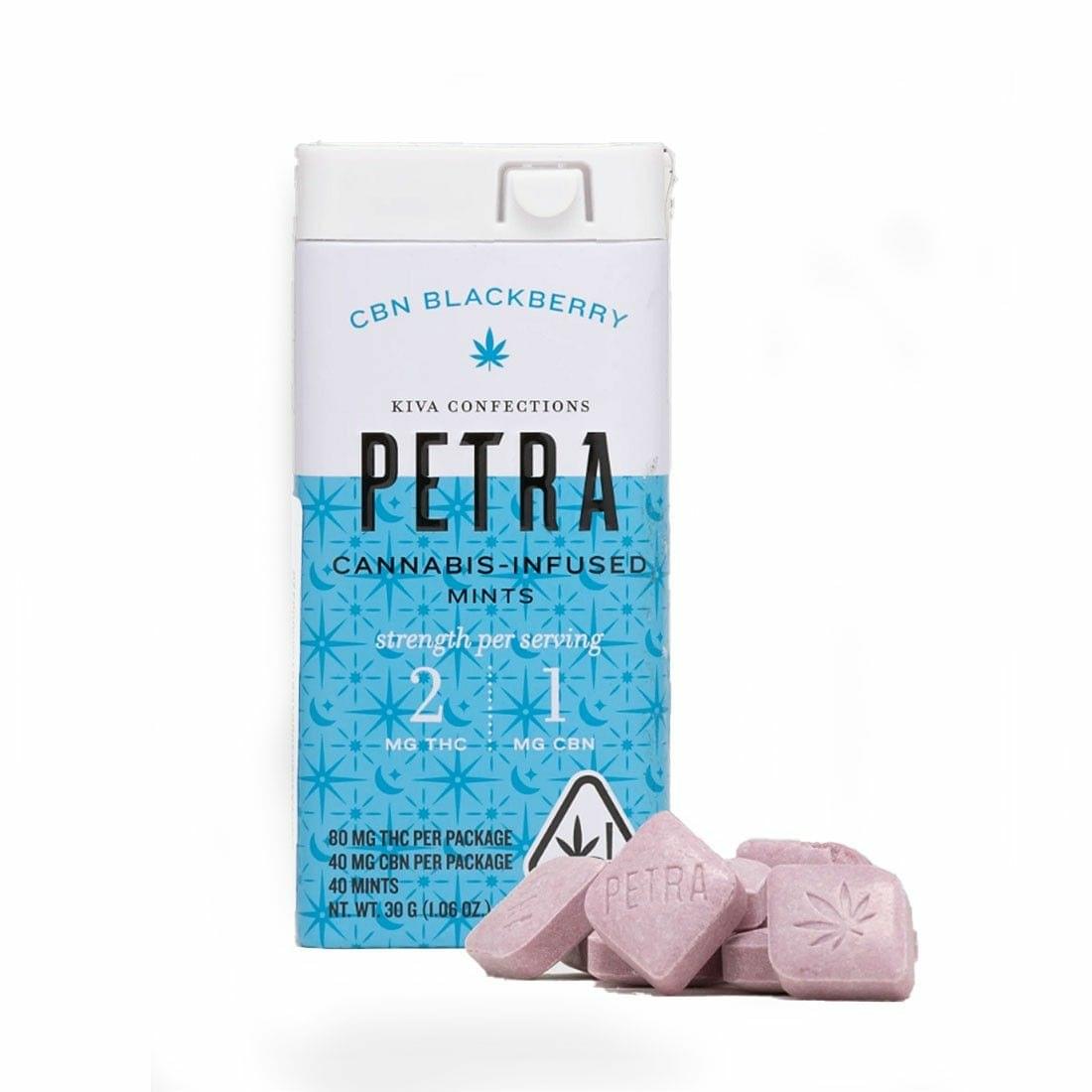 KIVA BLACKBERRY CBN 2:1 PETRA MINTS 100MG