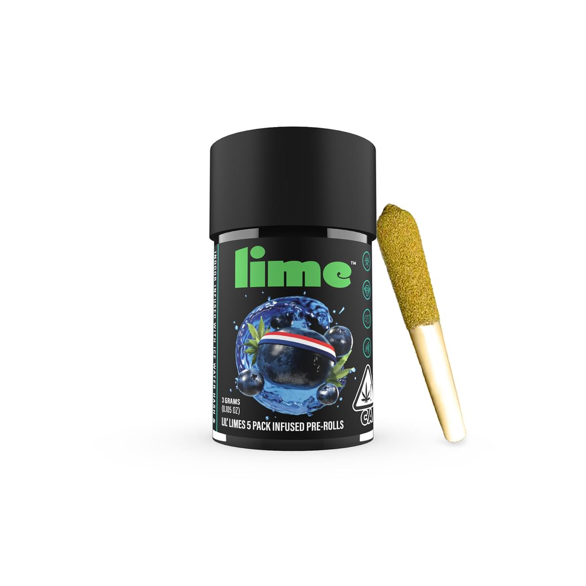 Lime Blueberry Headband Infused Lil' Lime Mini Prerolls 5pk