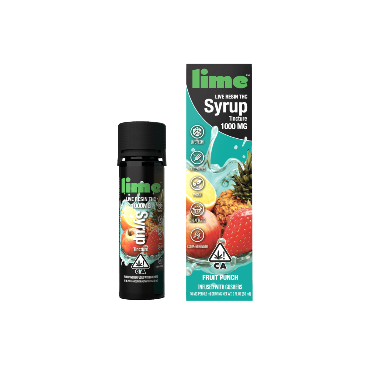 Lime Fruit Punch Live Resin Syrup Tincture - 1000mg