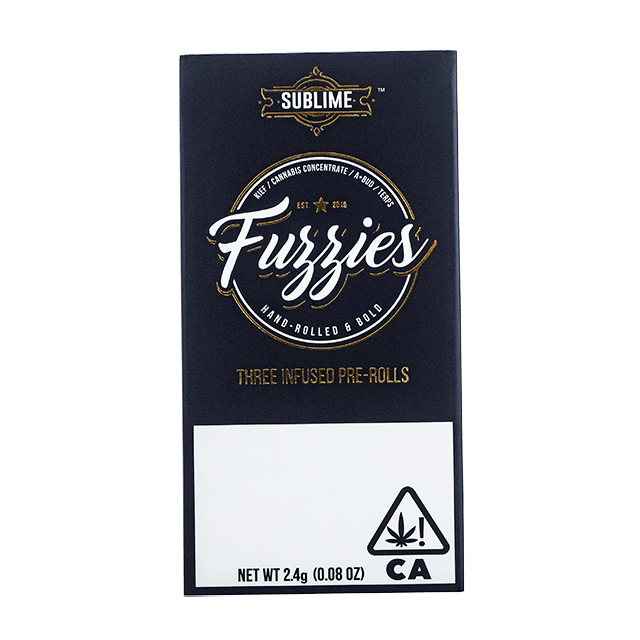 MINI FUZZIES INDICA DISTILLATE INFUSED PRE-ROLL 3 PACK
