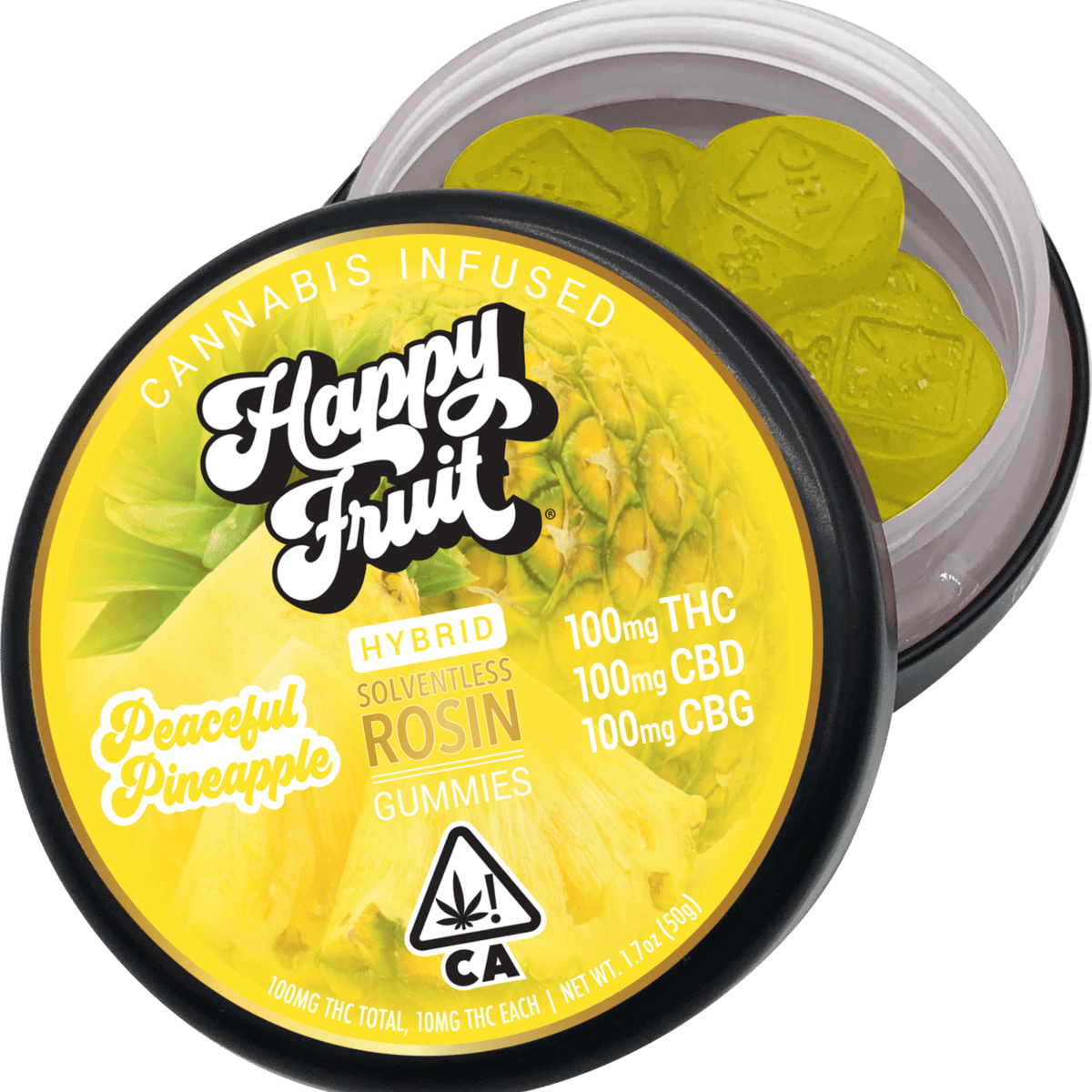 PEACEFUL PINEAPPLE ROSIN GUMMIES (1:1:1) [H]