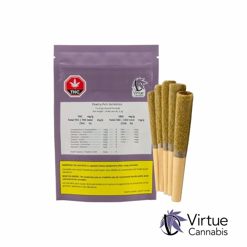 Peachy Pom Belini 5 x 0.5g (Virtue Cannabis)