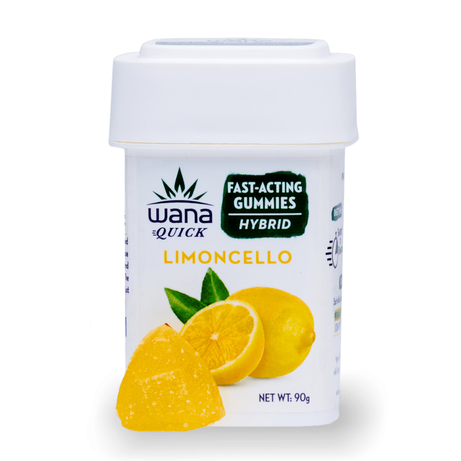 Wana Fast Acting Gummies | Hybrid Limoncello 100mg Rec