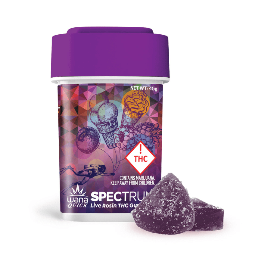 Wana Fast Acting Rosin Gummies | Berry Gelato 100mg Rec