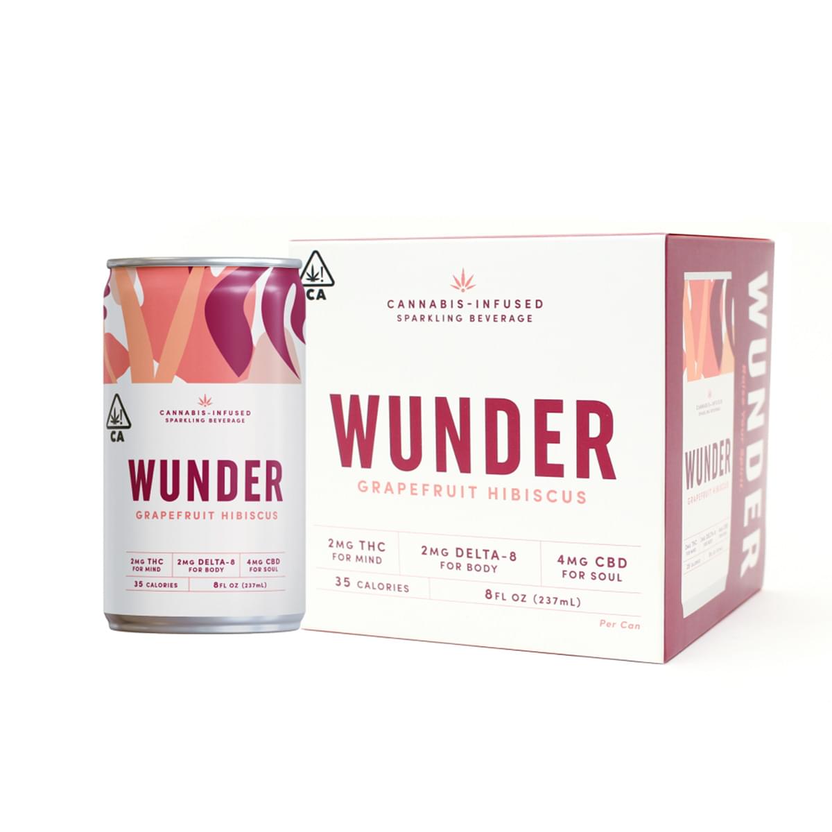 Wunder - Sessions - 4-Pack - Grapefruit Hibiscus - 32 MG
