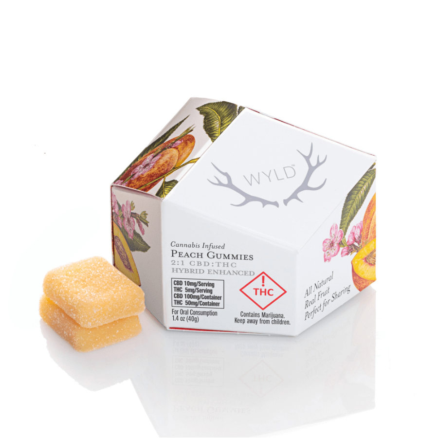Wyld Peach Gummies | CBD 2:1 50mg Rec