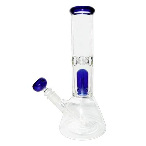 X BONG 10" GLASS PERCOLATING GLOW IN THE DARK