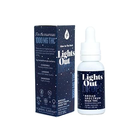 Yummi Karma - Hybrid - Lights out Marshmallow - 1000mg THC 30ml Tincture Drops