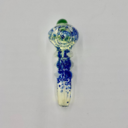 GLASS  - 4.5" FUMED 3RING DOT HEAD - GHP1473