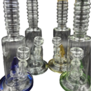 10" Ripple Neck Water Pipe | Assorted Colors w/ Flower Bowl