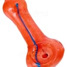 5" Striped & Frit Spoon Hand Pipe