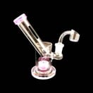 6" Slime Color Microscope Style Dab Rig - Pink