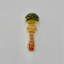 GLASS - 5" FUMD/POLKA DOT/FAT HEAD - GHP1486