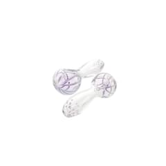 3.75" Clear Spoon with Dots on Head & Mouthpiece