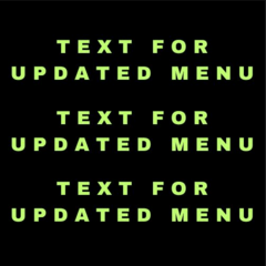 Text For Updated Menu/ PICTURES