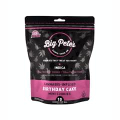 Big Pete's - Indica - Birthday Cake - 10 x 10mg Edible Cookies