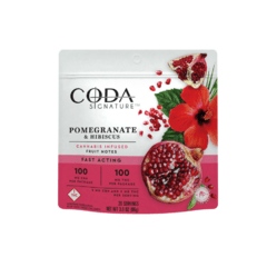 Coda Signature Fast Acting Fruit Notes | Pomegranate & Hibiscus 1:1 CBN:THC 100mg Rec